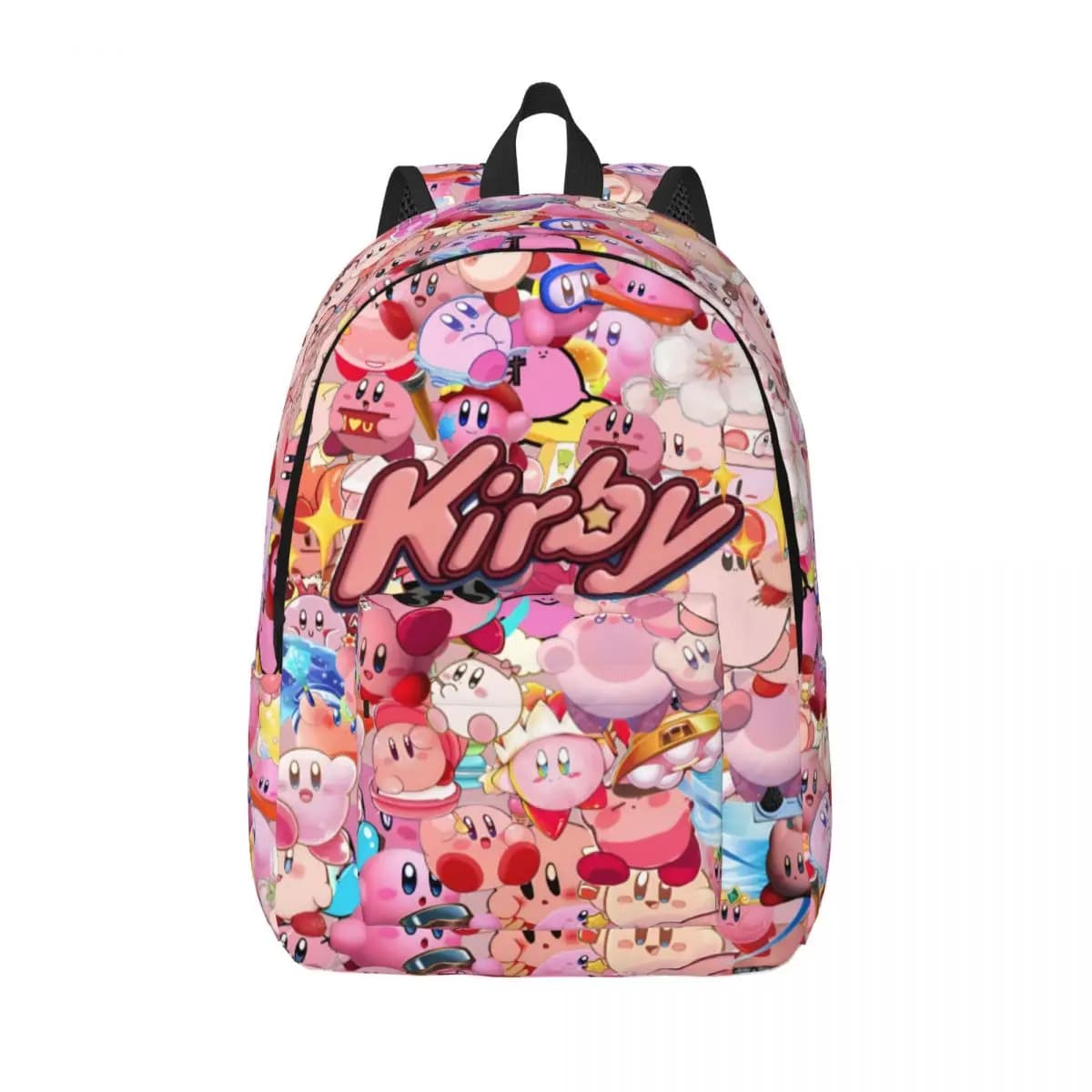 Pink Kirbys Gioco divertente Pink Kirbys Gioco divertente Zaino fresco Sport High School Business Zaino per uomo Donna Borse di tela per laptop