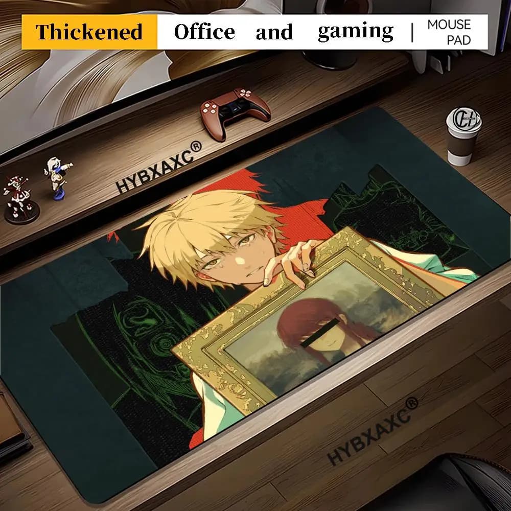 Mouse Pad PC Non Slip Gamer Denji Keyboard Pad Laptop Gaming Accessories Mousepad Japan Anime C-chainsaw Man Desktop Mouse Mat