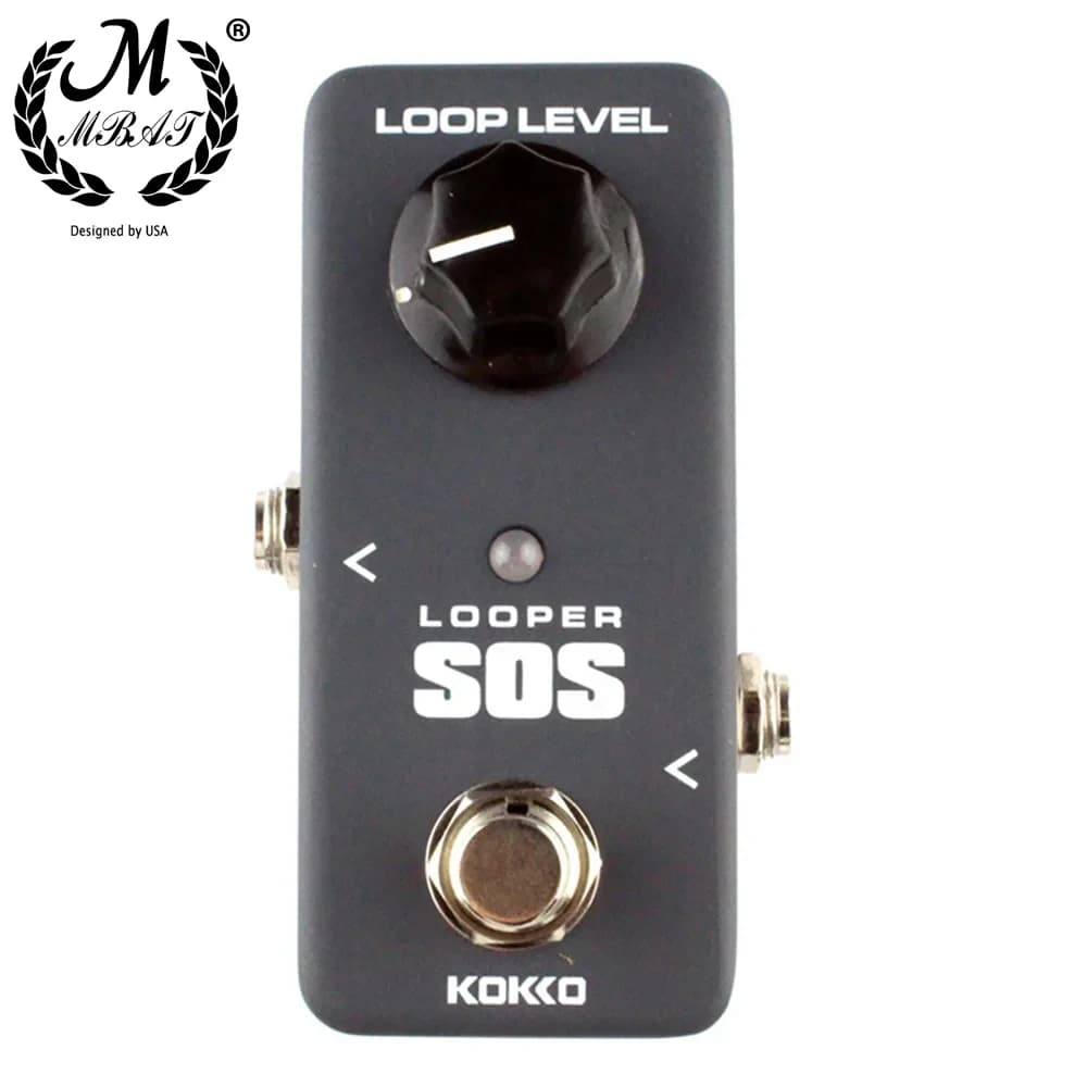 FLP-2 LOOP Pedale effetto per chitarra elettrica Mini pedale per chitarra Pedale effetto per chitarra True Bypass con accessorio per plettri per capotasto per chitarra