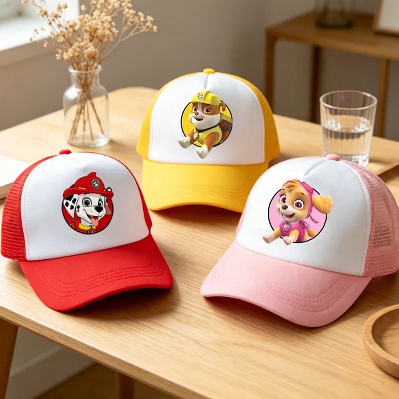 Paw Patrol Baseball Cap Cartoon Anime Chase Skye Rubble Hat Summer Athleisure Adjustable Breathable Casual Fashion Hats Gift