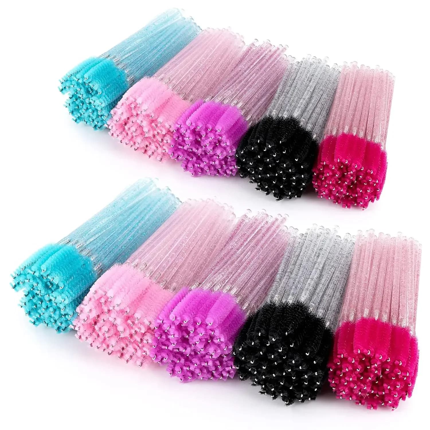 100/1000 /2000pcs Disposable Mascara Baquette Eyelash Spoolies for Eyebrow Extension Eyelashes Wholesale Colorful Beauty Tools
