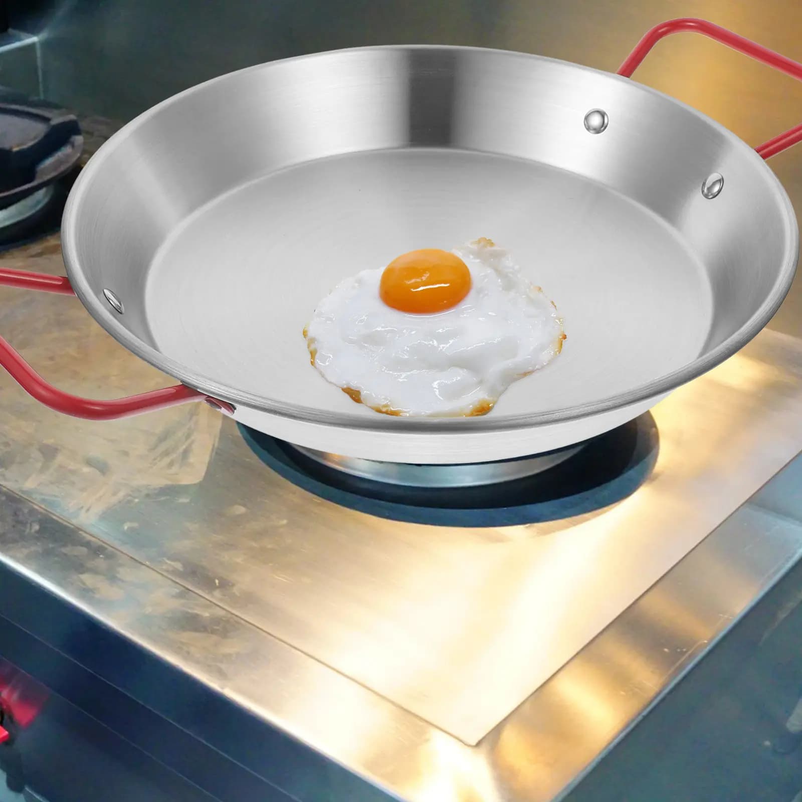 Stainless Steel Frying Pan 22Cm Even Heat Distribution Nonstick Skillet for Fried Chicken Pancakes Omelets Home Kitchen