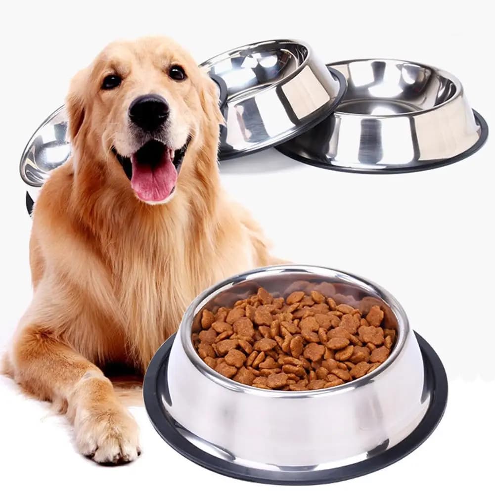 Ciotola per cani da compagnia in acciaio inossidabile mangiatoia per alimenti antiscivolo cibo per acqua piatti per bevande mangiatoia ciotole per cani accessori per alimenti forniture per animali domestici