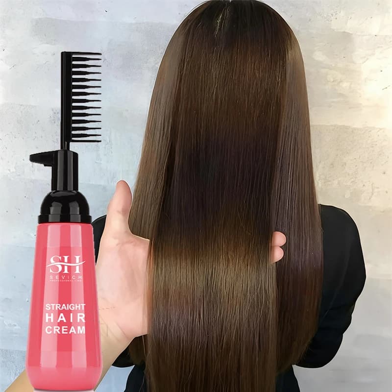 Keratin Smooth Hair Cream with comb Repair Frizz Permanent smoothing mask for curly hair Professional products for salons