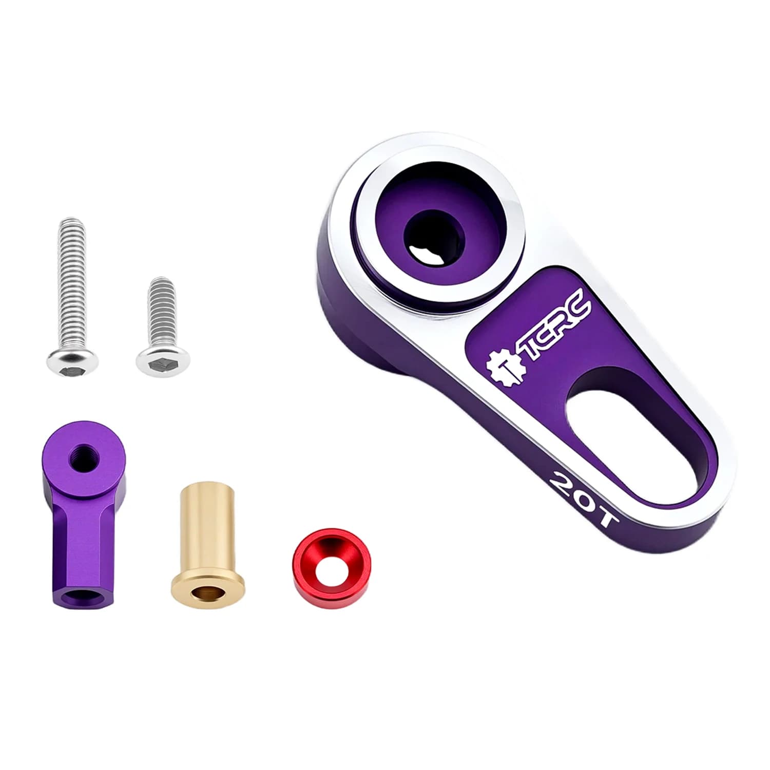 Servo Horn posteriore in alluminio TCRC 7075 20T con asta di collegamento regolabile per Axial 1/8 AXP8 Gilamon Trail Buggy Upgrade