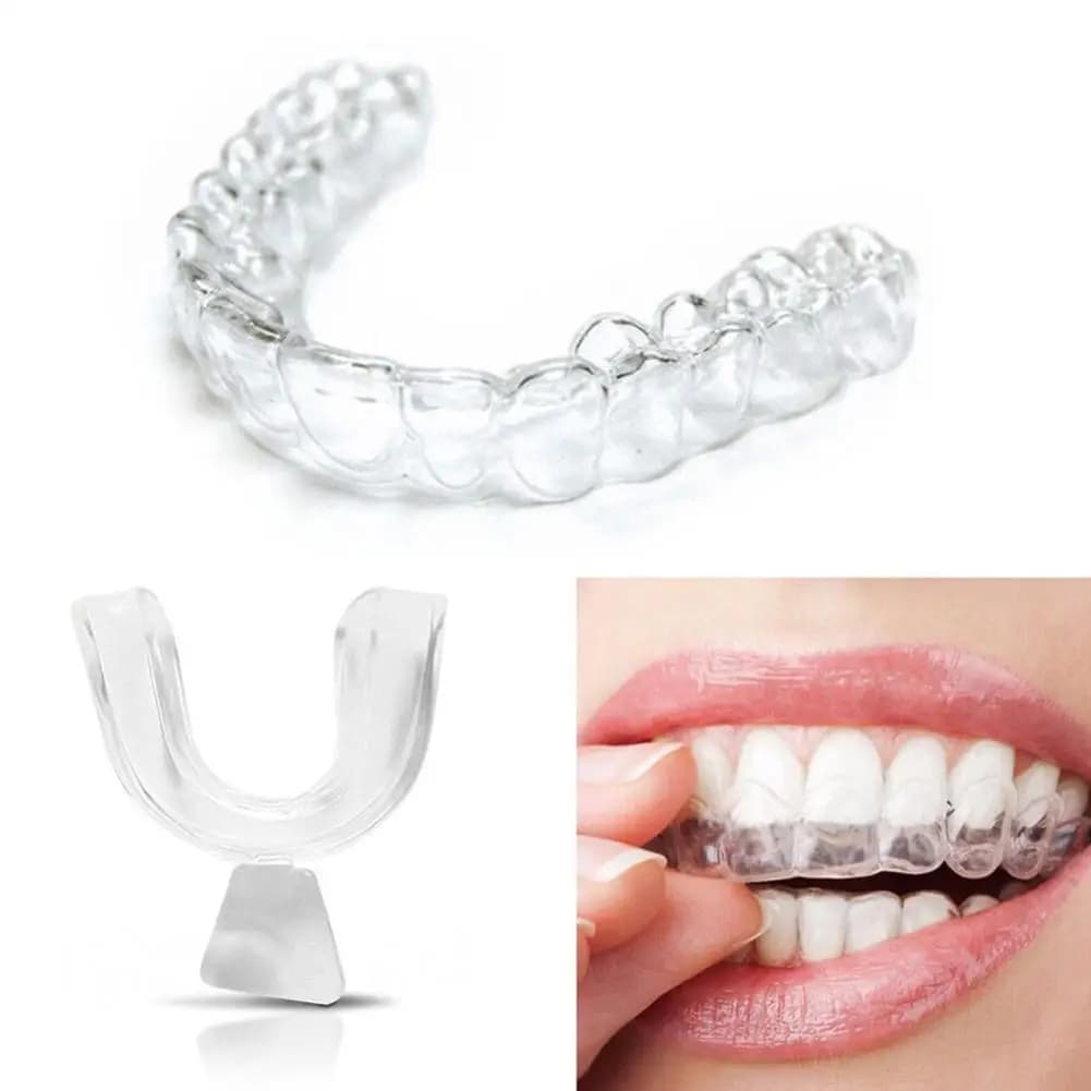 2 pcs/set Silicone Notte Bocca Guard for Denti Clingere Rettifica Morso Dentale Help For Sleep Whitening Tooth Tray Tool