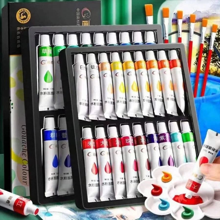 Acrylic Paint Set, 36 Colors, Each Bottle 0.41 Fluid Ounces (12 ML), 36-Color Acrylic Paints, Non-Fading, Rich in Color, Suitabl