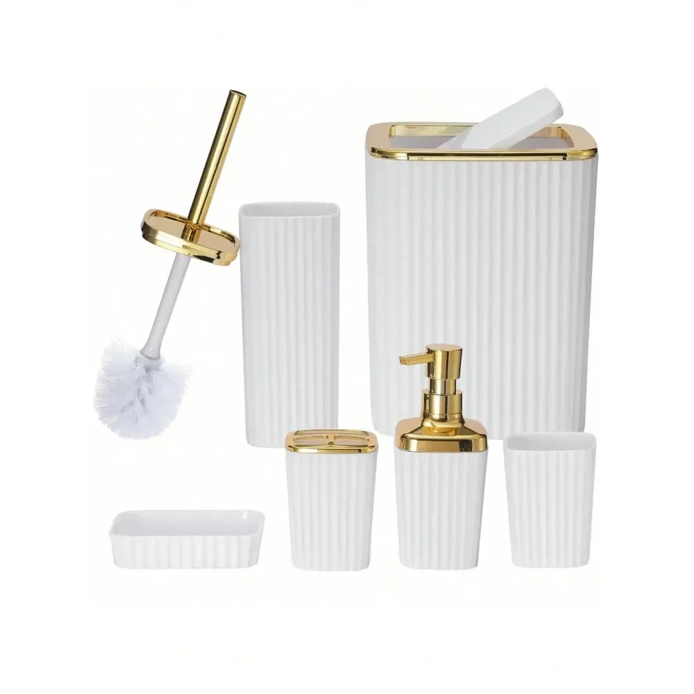 Set di accessori da bagno di lusso con portabicchieri idraulico, portasapone, portaspazzolino, ecc. per uso domestico, decorazioni per il bagno di casa.