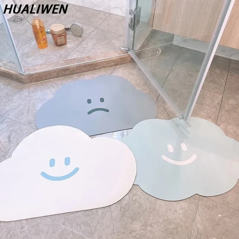 Tappetino da bagno super assorbente a forma di nuvola Tappeto da bagno in gomma Zerbino da ingresso antiscivolo Tappetini per WC Tappeto per cucina