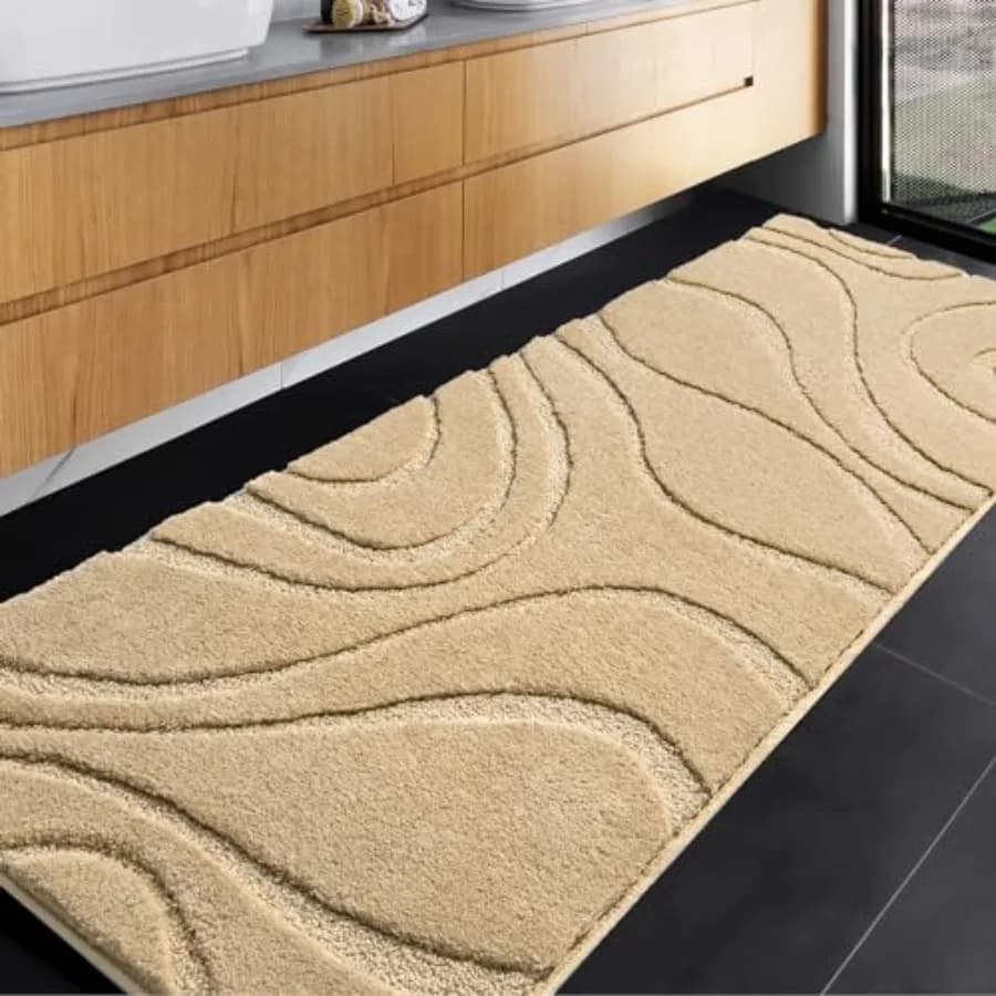 Tappeti da Bagno Extra Lunghi, Tappetini Antiscivolo Lavabili in Lavatrice, Morbidi Tappeti per Pavimento, Vasca e Doccia, Decorazione Casa