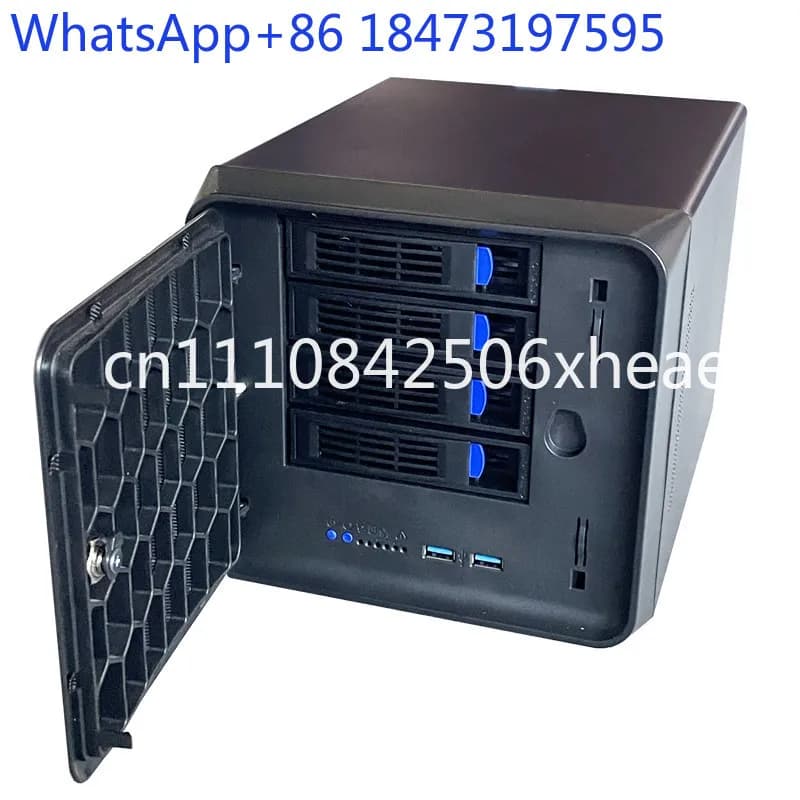 Multi-disk hot-swappable NAS chassis DIY Black Synology Network Storage ITX main board silent fan
