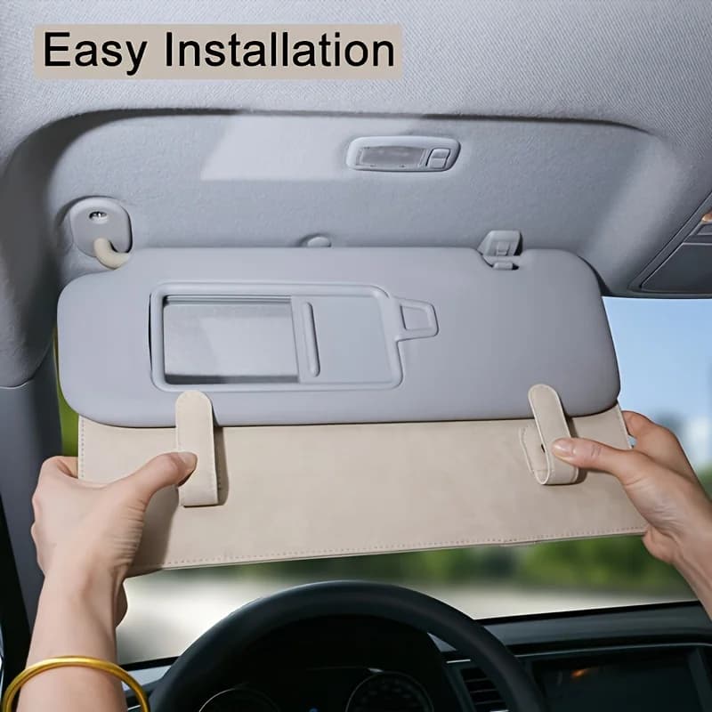 Estensione universale per parasole auto, parasole pieghevole per parabrezza, accessori portaoggetti per parasole, accessorio portaocchiali alla moda