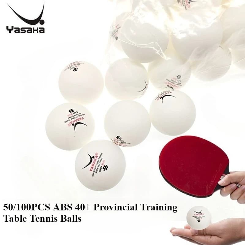 YASAKA 50/100PCS Pallina da ping pong Allenamento provinciale ABS 40+ Pallone da allenamento esclusivo per club Alta elasticità Durevole Professionale