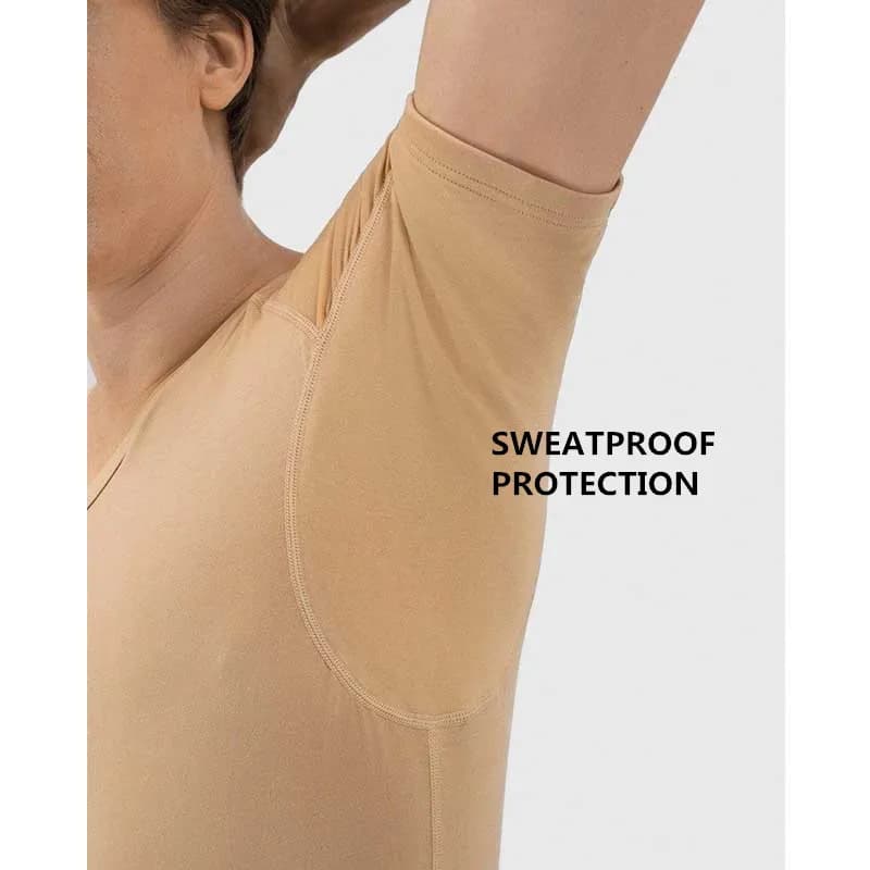 Maglietta intima premium confortevole micro modale resistente al sudore T-shirt antitraspirante Homme resistente al sudore sotto la camicia con felpato