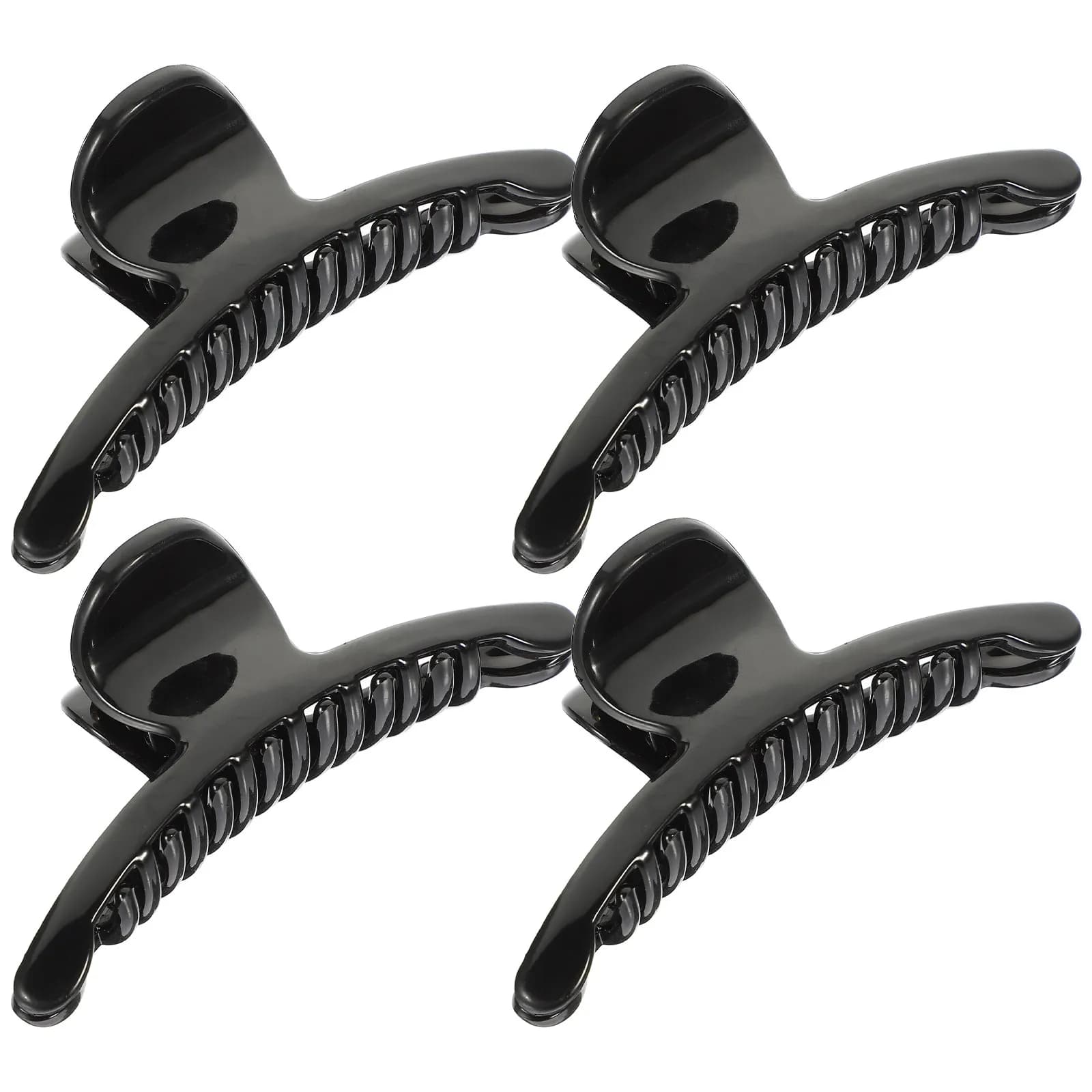 4Pcs Large Plastic Hair Claw Clips for Thick Hair Women Girls Elderly Sturdy Lightweight Classic Fashionable Claw Clamps