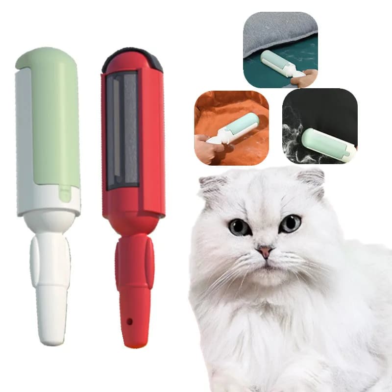 Rullo per la rimozione dei peli di animali domestici spazzola per capelli appiccicosa cappotto spazzola in Cashmere detergente per divani per rimuovere i capelli galleggianti raschietto a due lati per gatti
