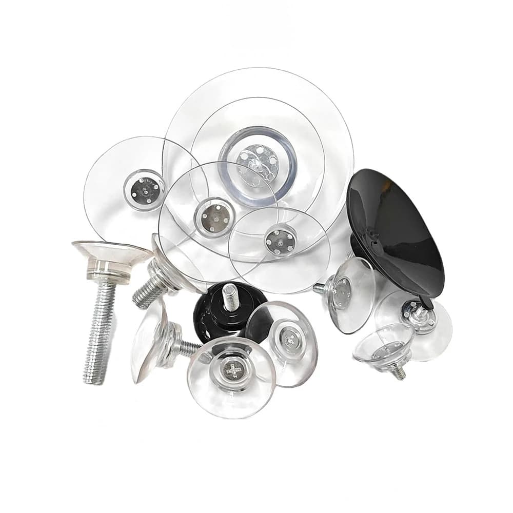 M4 M5 M6 M8 Ventose trasparenti con vite Supporto per ventosa in plastica PVC Gira dado Top da tavolo in vetro Ganci per strumenti di archiviazione