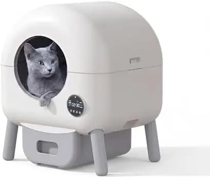 Self Cleaning Litter Box for Multiple Cats, Automatic Cat Litter Box with App Control for Multiplecats, Smart