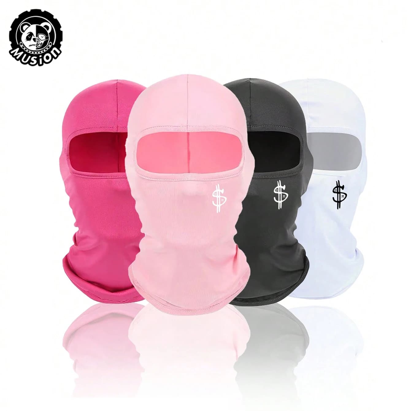 Musion Shiesty Y2K Dollar Face Mask Breathable Motorcycle Mask Balaclava Breathable Headwear for Riding and Outdoor Sport