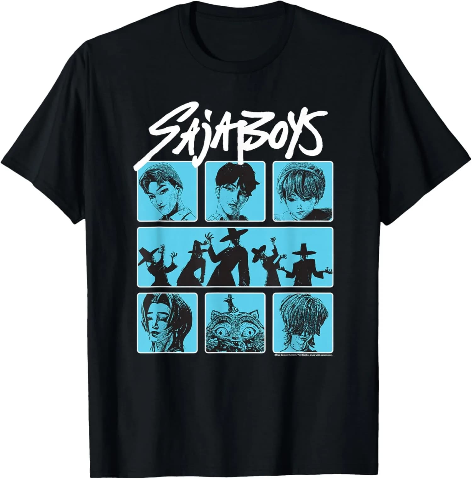 T-shirt unisex del gruppo demone ispirata ai ragazzi di Halloween Saja