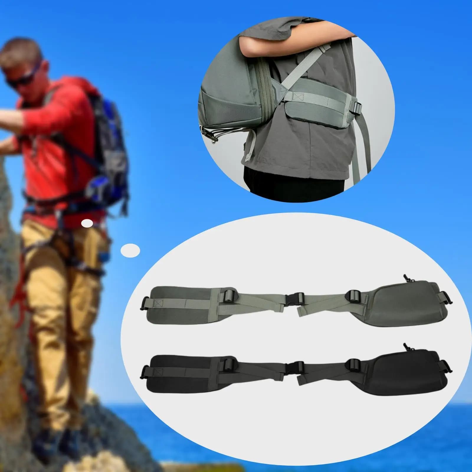 Waist Pack with Adjustable Strap Ergonomic Running Belt Fitness Bag for Sports Cycling Outdoor Essentials