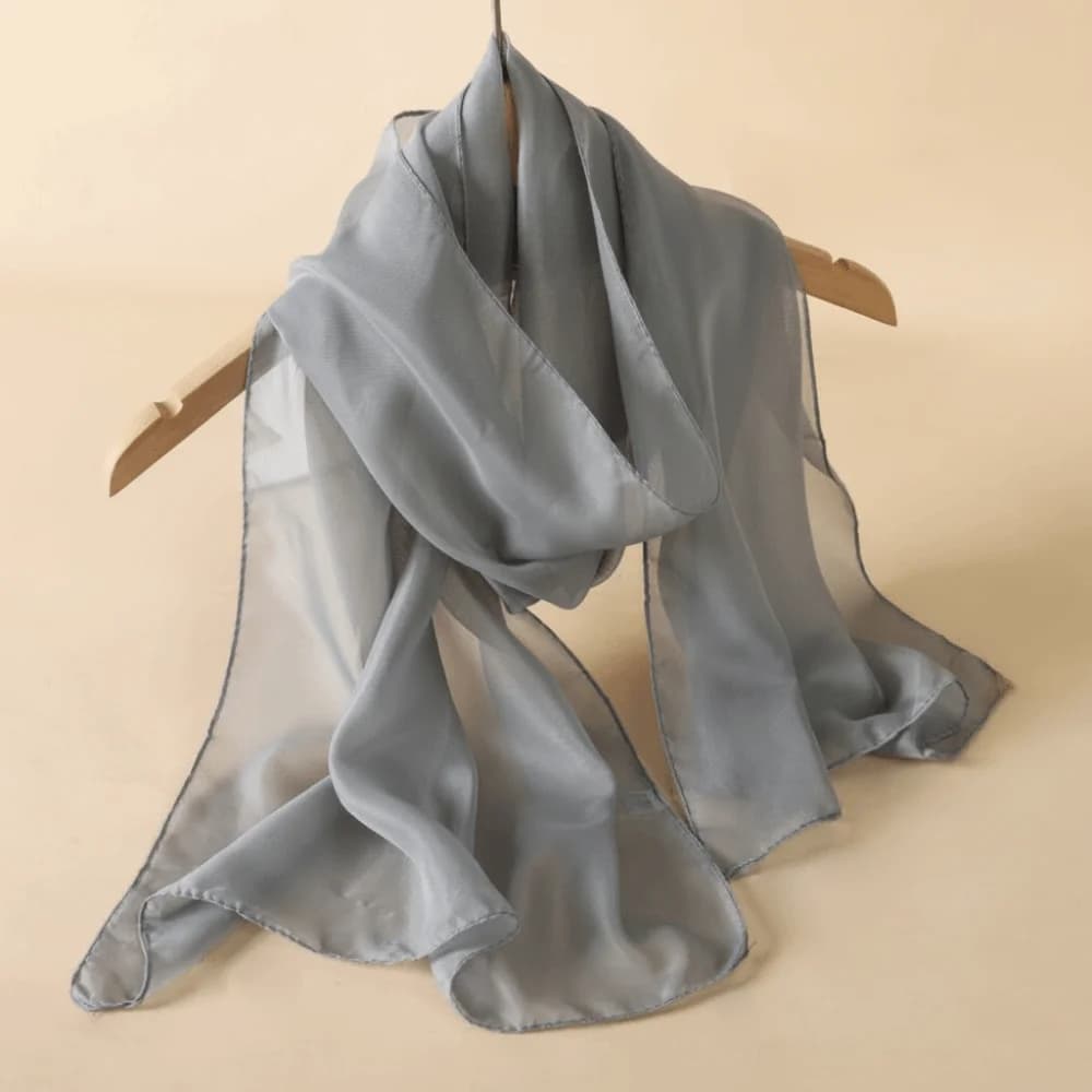 Sciarpa in chiffon alla moda con protezione solare, motivo a foglia di loto, di marca di lusso, in seta sintetica, sciarpa da spiaggia per l'estate, accessori da donna