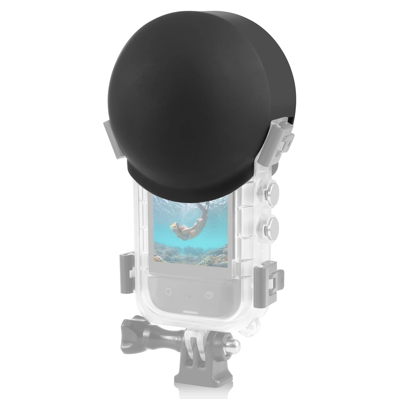 PULUZ Invisible Dive Case Lens Guard Silicone Protective Cover For Insta360 X3/ X4 Lens Cap Action Cameras Accessories