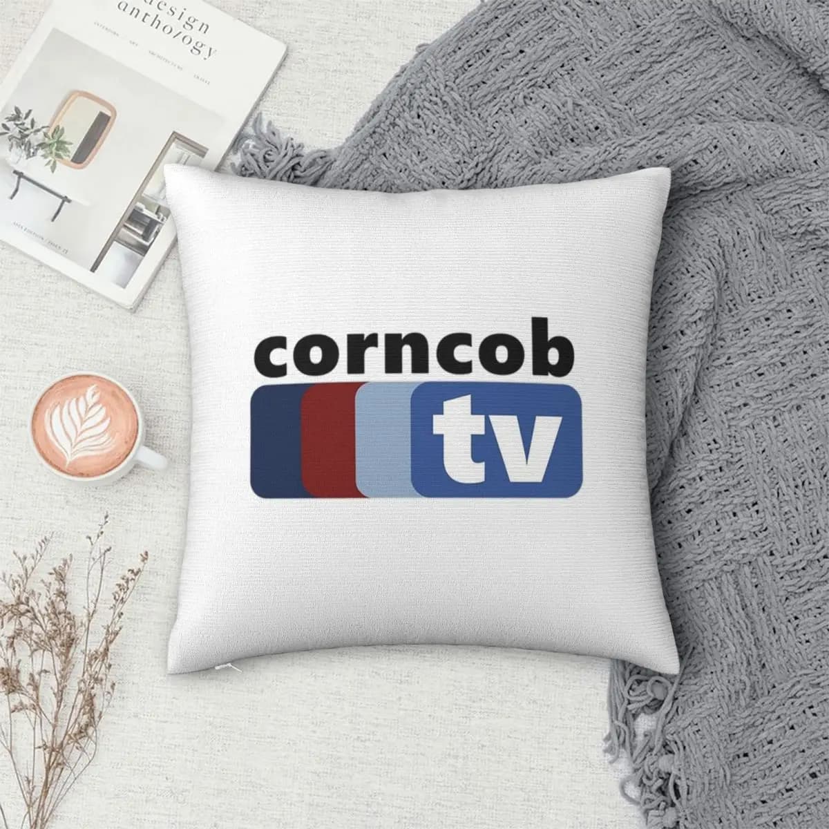 Federa per cuscino quadrata Corncob Tv Federa per cuscino Federa per cuscino per divano di casa Soggiorno