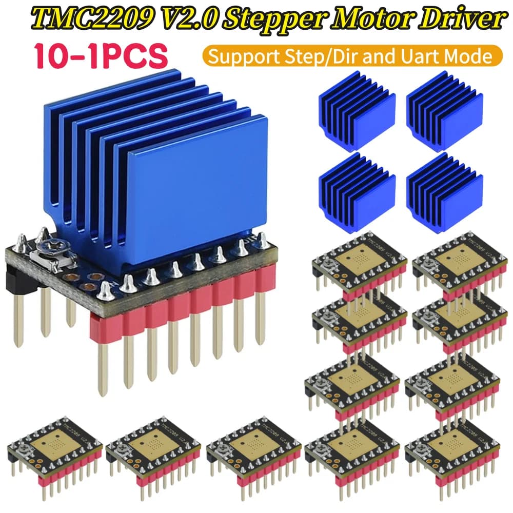 TMC2209 V2.0 Driver motore passo-passo 2.5A UART Driver silenziosi Stepsticks Supporto modalità Step/Dir e Uart per stampante 3D SKR V1.3/1.4
