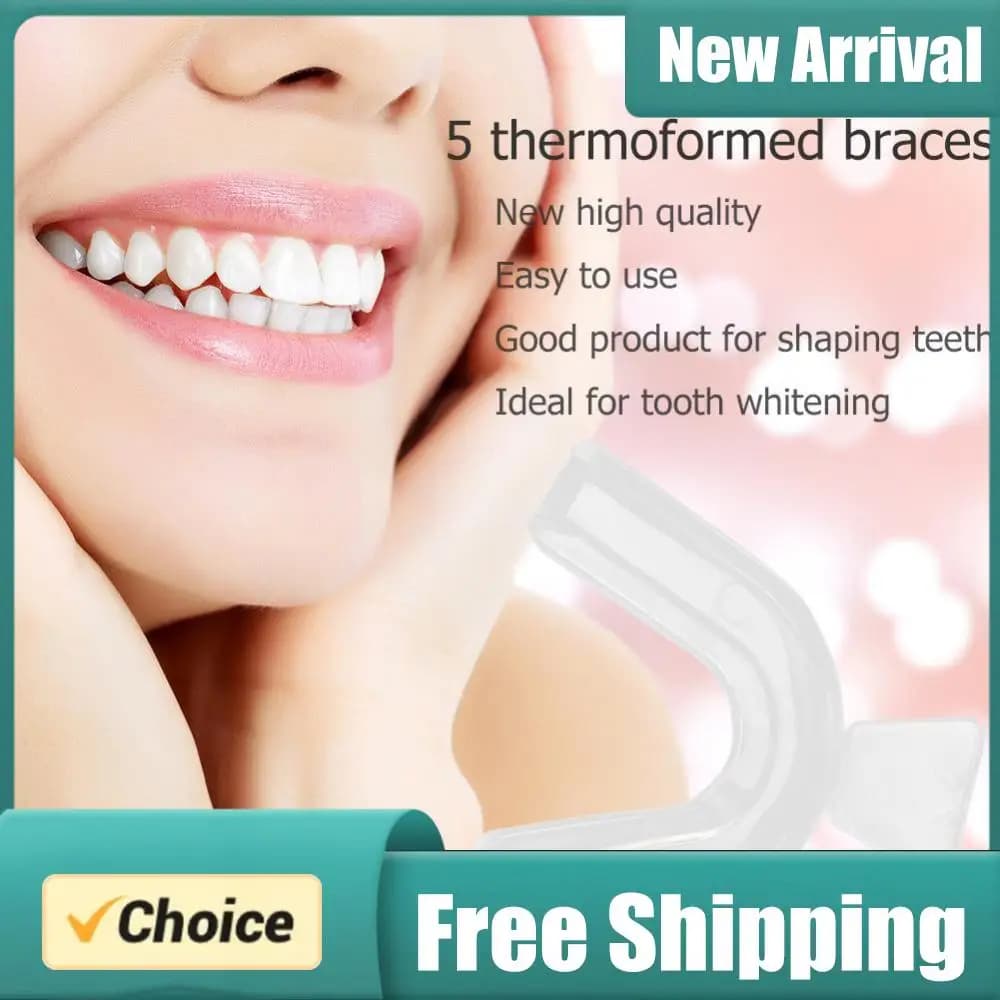 Set of 2/4 Pieces of Orthodontic Silicone Soft, Whitening Trays, Anti-abrasion Containers, Oral Care Products