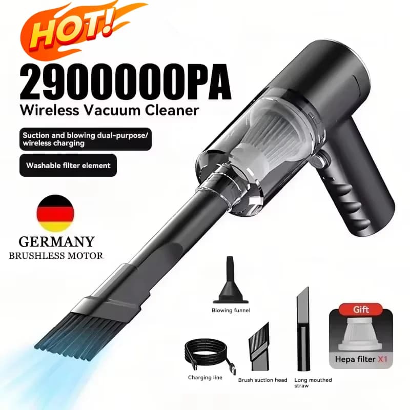 Aspirapolvere per Auto Xiaomi 2900000 Pa 4 in 1 Potente Macchina per la Pulizia Senza Fili con Funzione Soffiante e Aspirante per la Casa 2026 Nuovo