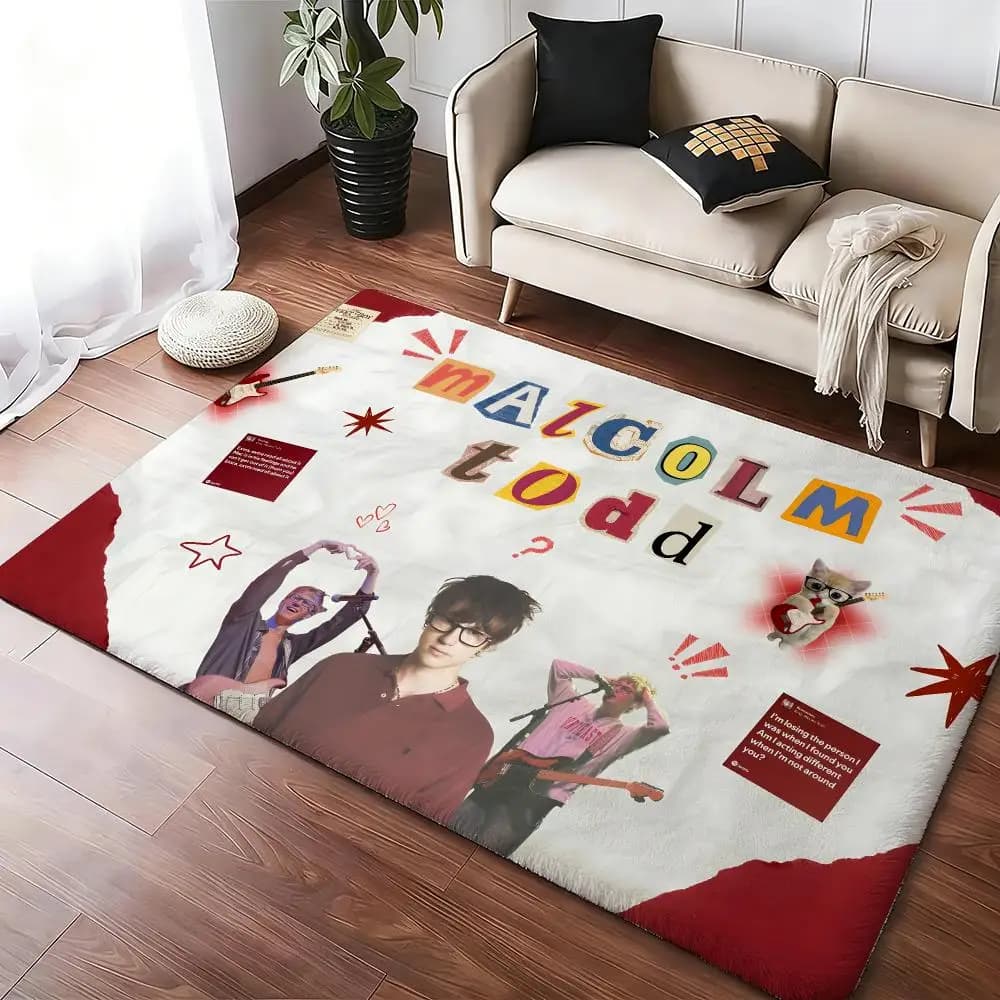 Singer M-Malcolm Todd Do That Again Floor Mat Soft Thickened Absorbent Non-Slip Bedroom Living Room Door Mat Home Flannel Rugs