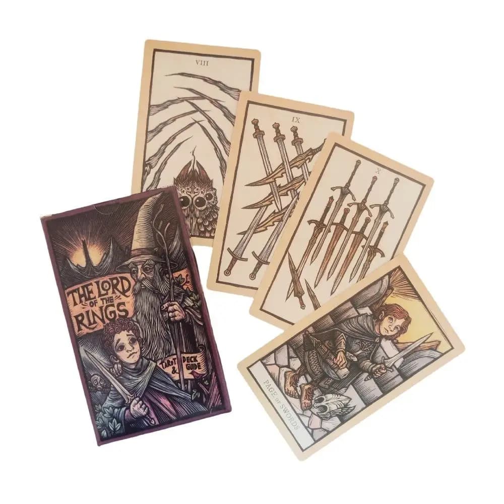 12x7 Cm The Lord of The Rings Tarot Card Depicts Fan-favorite Characters, Creatures, and Scenes 78 Pcs Cards Rider Waite System