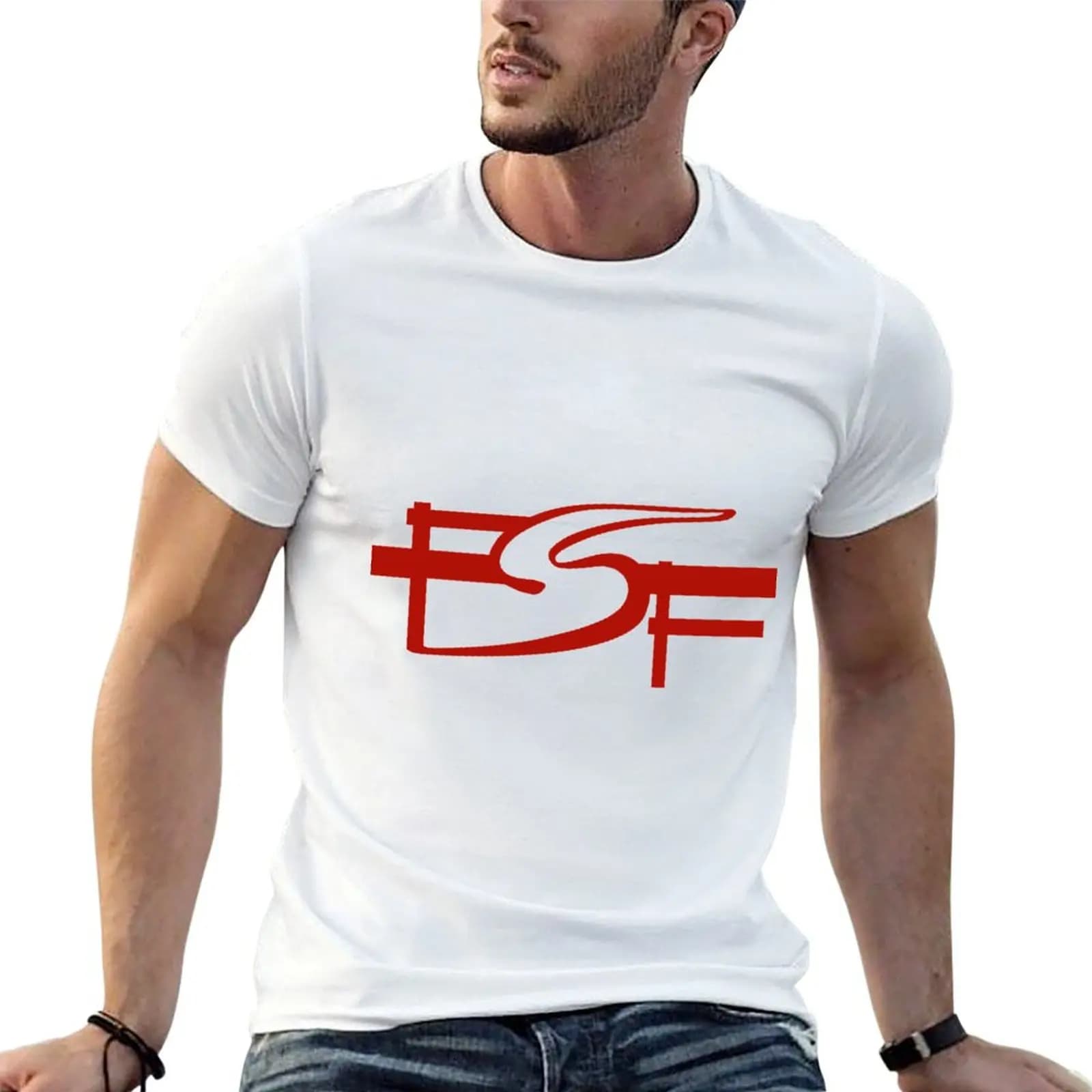 FSF - Free Software Foundation wordart T-Shirt Plus Size Basic Short Sleeve Top