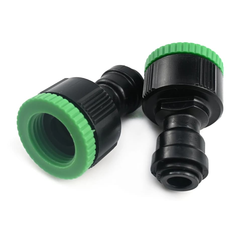 2 pcs 1/2 ''3/4" female BSP garden quick water inlet tap fitting adapter for 6MM or 8MM nebulization system