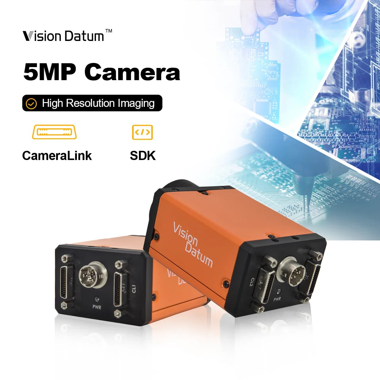 Test non distruttivi Telecamera USB 3.0 per visione artificiale Globa Cmos da 5 MP con Sony Imx174 5.86um 1 "per riconoscimento Qr