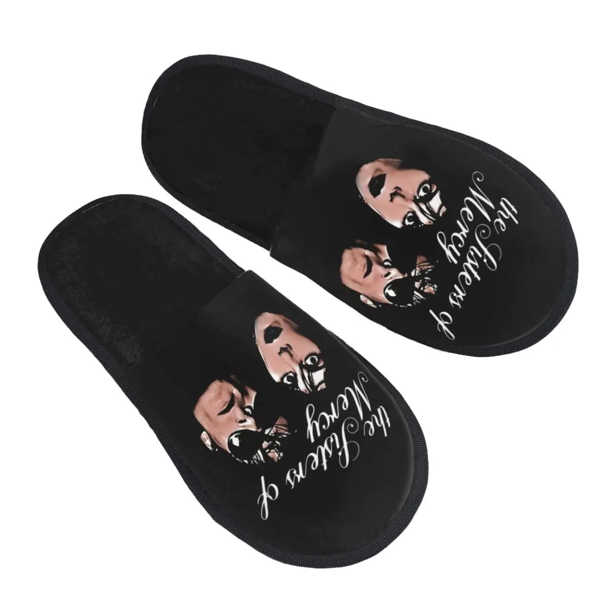Pantofole personalizzate The Sisters Of Mercy in morbida memory foam da donna, band rock inglese, comode, calde, con suola antiscivolo