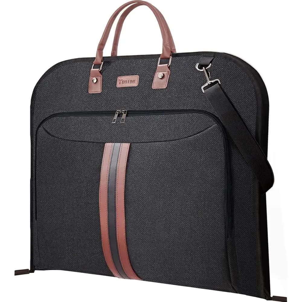 Travel Garment Bag, Travel Suit Bag for Men, Water Resistant Carry on Garment Bag or Hanging Clothes, Garment Dual Bag for Trave