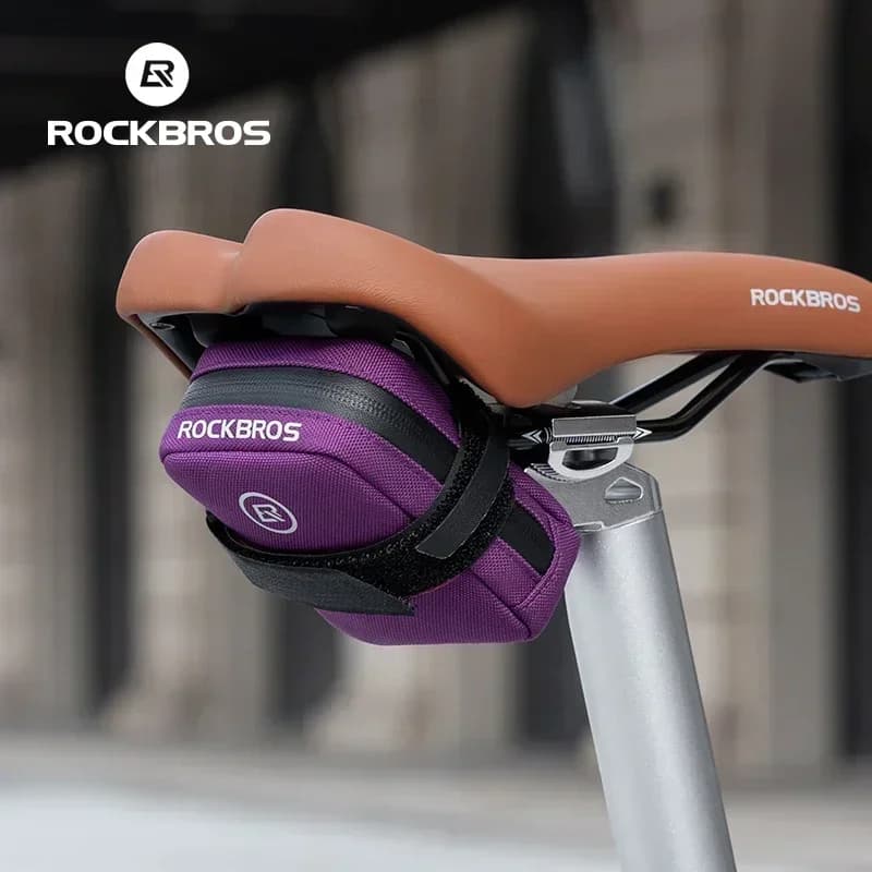 ROCKBROS Borsa da sella per bicicletta 0.35L Mini borsa da coda portatile MTB Mountain Road Bike Kit di attrezzi Borsa di riparazione Accessori da ciclismo riflettenti