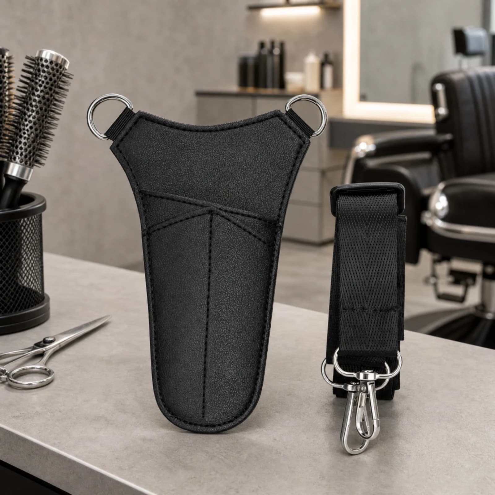 Hairdressing Tool Bag Hardwearing Barber Tool Bag Hair Styling Accessories Organizer Travel Friendly Carrying Case Sleek