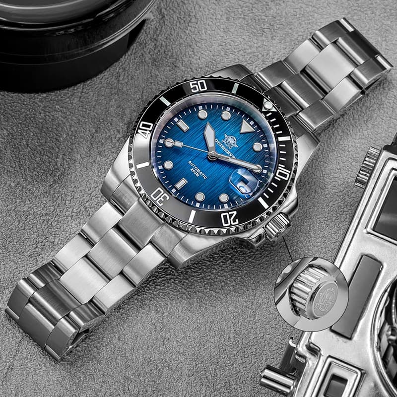 ADDIESDIVE AD2078 Men's automatic underwater watch NH35A with 200M sapphire crystal waterproof with ceramic bezel and steel luminous dial