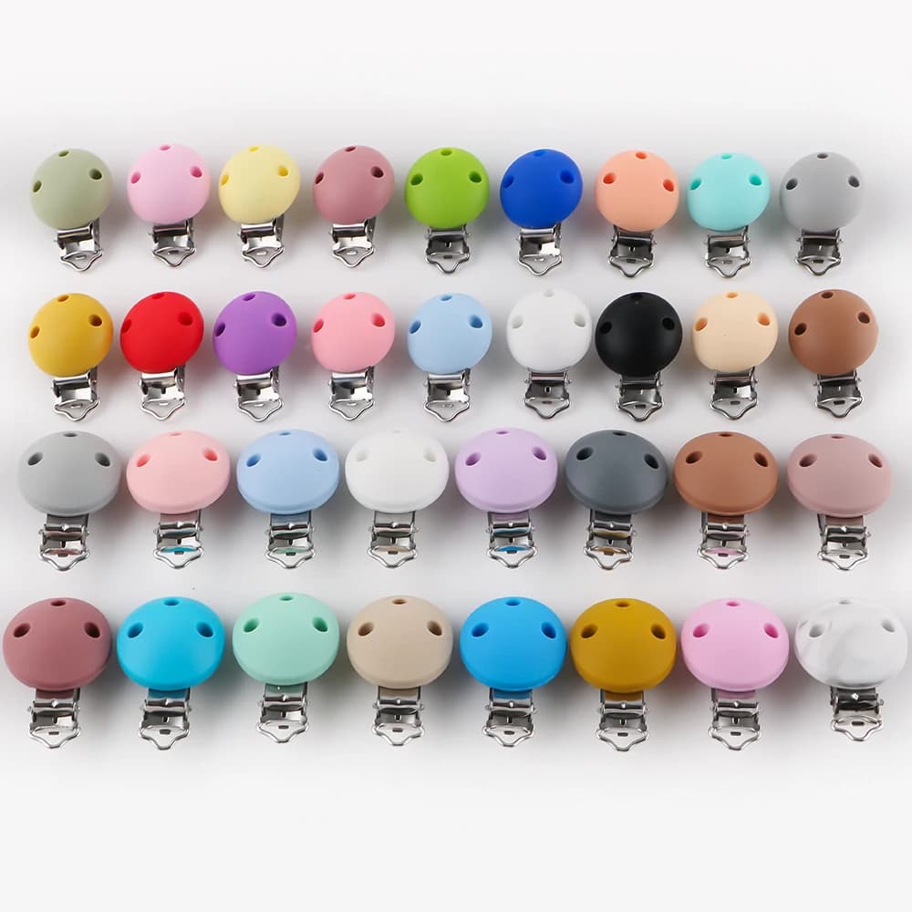 Kovict Nuovo 10-100 pz 30/35mm Forma Rotonda Clip In Silicone Borsa FAI DA TE Cappello Catena Portachiavi Morsetti Gioielli Accessori Fatti A Mano