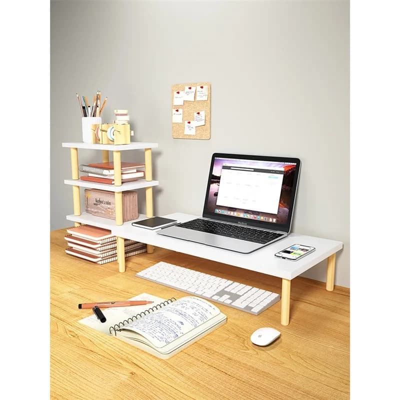 Office Desktop Computer Monitor Stand Riser Rack Storage Pad Base Notebook Elevator Table Density Board Organizer