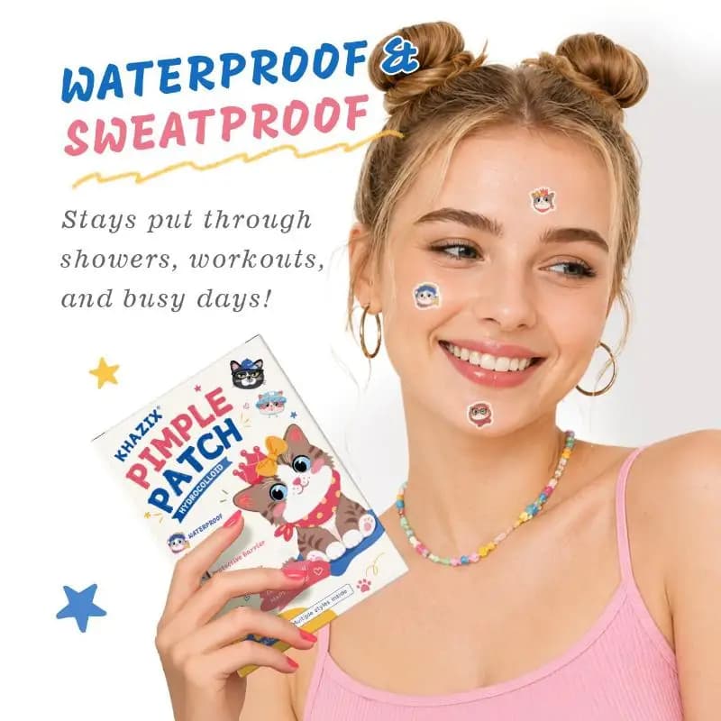 New 100 Pcs Cartoon Patch Cute Cat-Shaped Facial Concealer Patch Safe Non-Toxic Gentle And Non-Irritating Concealing