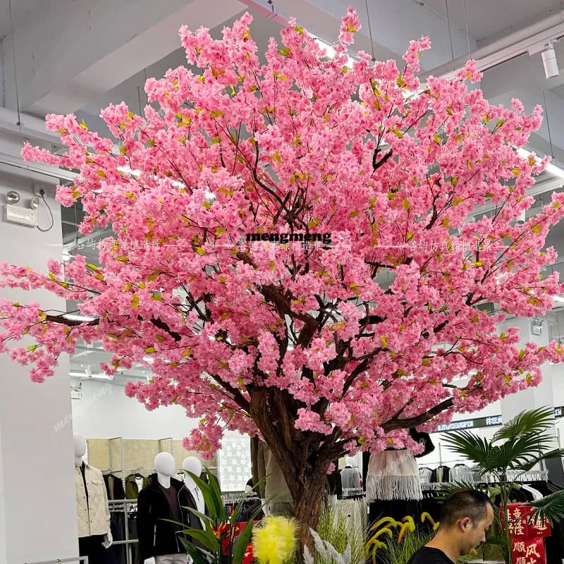 Albero di ciliegio artificiale simulato, decorazione e paesaggistica per centri commerciali, albero finto per paesaggistica e decorazione