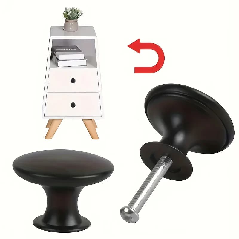 Manopole per maniglie per cassetti dell'armadio Maniglie rotonde Maniglie per porte del cassetto dell'armadio Maniglie per mobili per armadietti da cucina a foro singolo Hardware