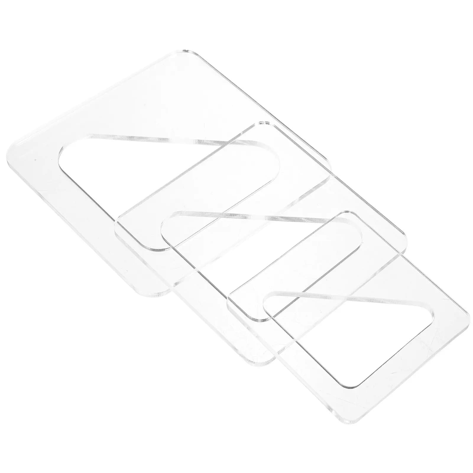 Set of 3 Triangular Stamps for Acrylic Tagliere, Tools with Handle to Make Kitchen Cutters