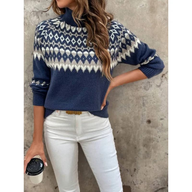 Maglione a maglia spessa con ago grosso, caldo invernale da donna, tessuto morbido e confortevole, per il commercio transfrontaliero