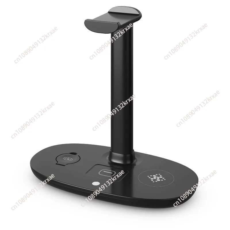 Supporto per cuffie 4In1 per Airpods Max Supporto per cuffie staccabile Gancio Caricatore wireless per orologio da telefono Auricolare Bluetooth