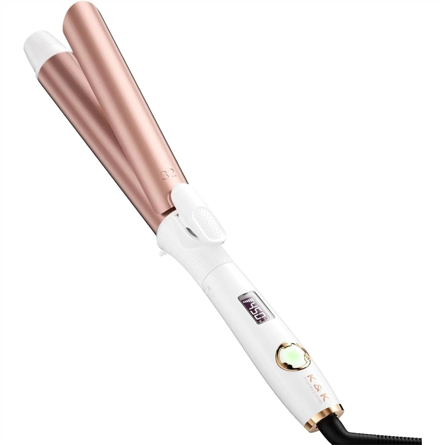 Styler a cilindro lungo, ferro arricciacapelli da 1 1/4 pollici con clip, arricciacapelli professionale con rivestimento in ceramica, doppio riscaldatore MCH fino a
